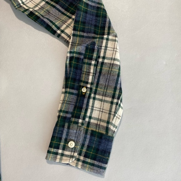 NEW-Size S Mens North Country Long Sleeve Button Down Shirt PortugeseFlannel Grn - Picture 3 of 12